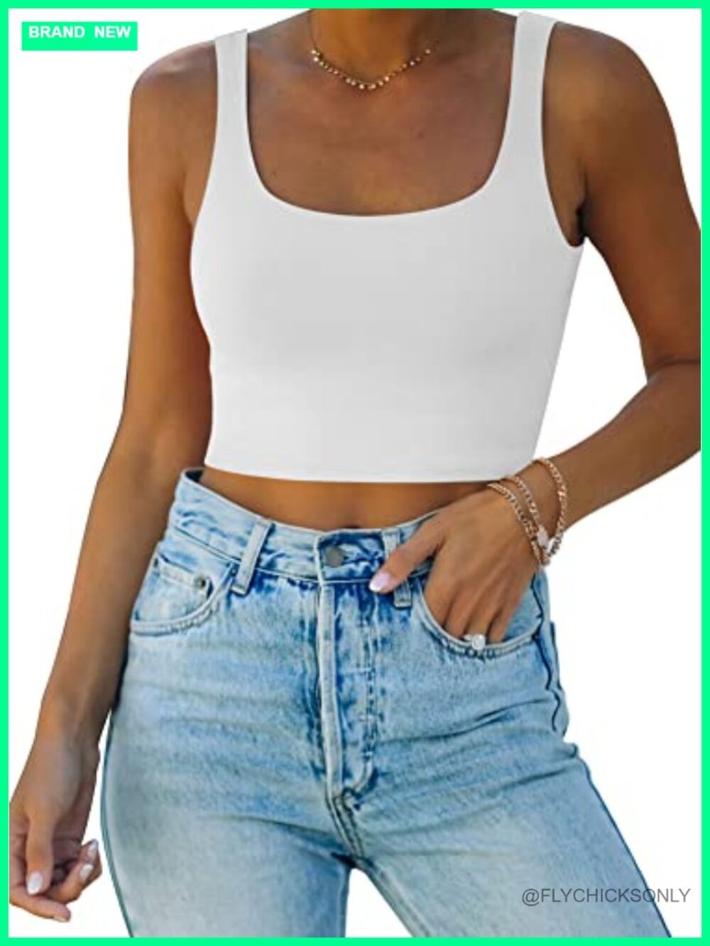 REORIA Women's Seamless Double Lined Sleeveless Cropped Tank Yoga Crop Top